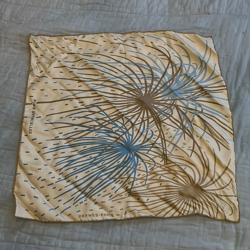 Hermes 100% silk handkerchief, 16”x16”